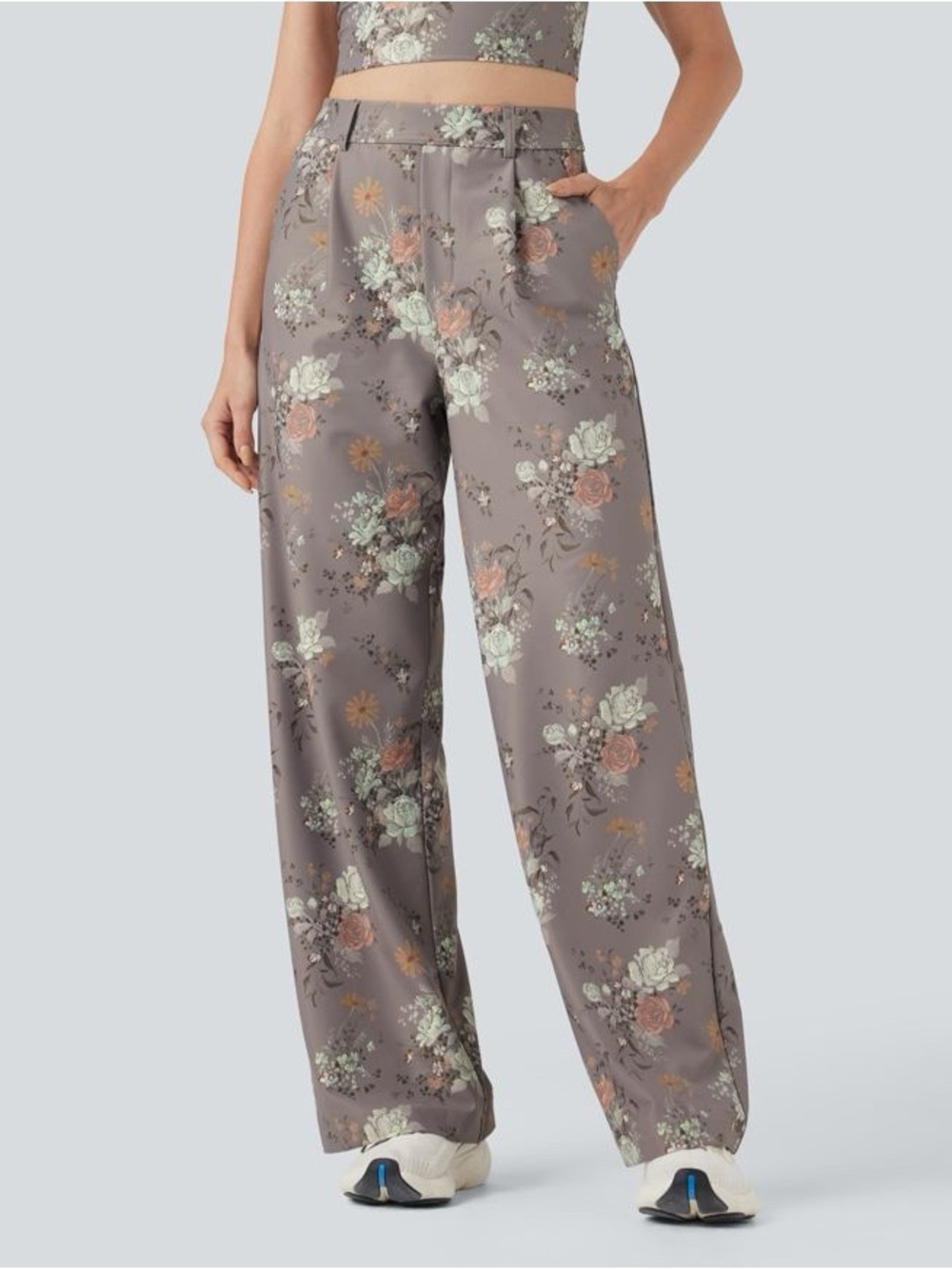 Halara X Yukiko High Waisted Straight Leg Floral Pants